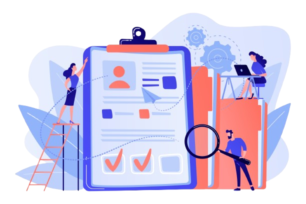 Working on resume illustration